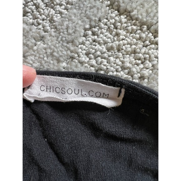 Twist Front Maxi DRESS Black Jersey Super Soft Knit Drape Flatters Chic Soul 2X - Picture 6 of 6